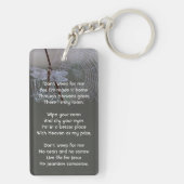 Christian Memorial Keepsake Dragonfly Dewdrops Schlüsselanhänger (Rückseite)