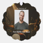 Christian Memorial Keepsake Drummer Drums Band Ornament Karte (Vorderseite)