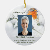 Christian Memorial Keepsake English Robin Bird Keramik Ornament (Vorne)