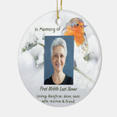 Christian Memorial Keepsake English Robin Bird Keramik Ornament (Links)