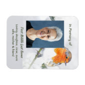 Christian Memorial Keepsake English Robin Bird Magnet (Horizontal)