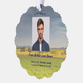 Christian Memorial Keepsake Farm Crop Prairie Ornament Karte (Links)