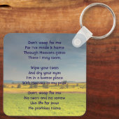 Christian Memorial Keepsake Farm Crop Prairie Schlüsselanhänger (Rückseite)