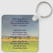 Christian Memorial Keepsake Farm Crop Prairie Schlüsselanhänger (Rückseite)