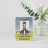 Christian Memorial Keepsake Farm Crop Prairie Visitenkarte (Stehend Vorderseite)