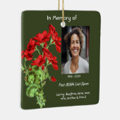 Christian Memorial Keepsake Geranium Flower Keramikornament (Rechts)