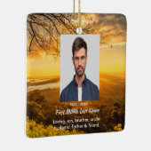 Christian Memorial Keepsake Golden Sunrise  Keramikornament (Rechts)