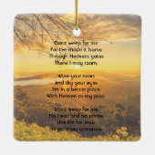 Christian Memorial Keepsake Golden Sunrise  Keramikornament (Rückseite)