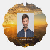 Christian Memorial Keepsake Golden Sunrise  Ornament Karte (Vorderseite)