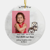 Christian Memorial Keepsake Hedgehog Children Keramik Ornament (Vorne)