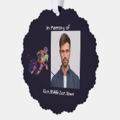 Christian Memorial Keepsake Hockey Player Sport Ornament Karte (Links)