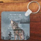 Christian Memorial Keepsake Howling Wolf Art Schlüsselanhänger (Rückseite)