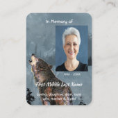 Christian Memorial Keepsake Howling Wolf Visitenkarte (Rückseite)