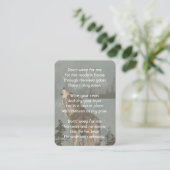 Christian Memorial Keepsake  Howling Wolf Visitenkarte (Stehend Vorderseite)