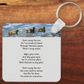 Christian Memorial Keepsake Lake Ducks Birds Schlüsselanhänger (Rückseite)