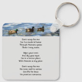 Christian Memorial Keepsake Lake Ducks Birds Schlüsselanhänger (Rückseite)