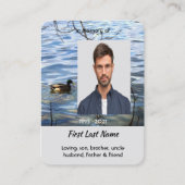 Christian Memorial Keepsake Lake Ducks Birds Visitenkarte (Vorderseite)