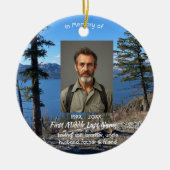 Christian Memorial Keepsake Lake Forest Trees Keramik Ornament (Vorne)