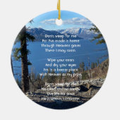 Christian Memorial Keepsake Lake Forest Trees Keramik Ornament (Hinten)