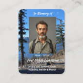 Christian Memorial Keepsake Lake Forest Trees Visitenkarte (Vorderseite)