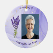 Christian Memorial Keepsake Lavender Garden Flower Keramik Ornament (Vorne)