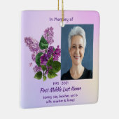 Christian Memorial Keepsake Lilac Garden Flower  Keramikornament (Rechts)