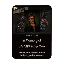 Christian Memorial Keepsake Motorcycle Biker Magnet