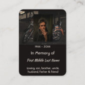 Christian Memorial Keepsake Motorcycle Biker Visitenkarte (Vorderseite)