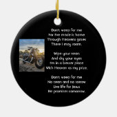Christian Memorial Keepsake Motorcycle Chopper Keramik Ornament (Hinten)
