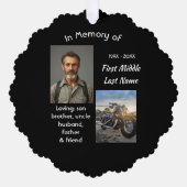 Christian Memorial Keepsake Motorcycle Chopper Ornament Karte (Vorderseite)