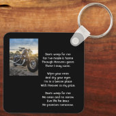 Christian Memorial Keepsake Motorcycle Chopper Schlüsselanhänger (Rückseite)