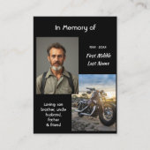 Christian Memorial Keepsake Motorcycle Chopper Visitenkarte (Vorderseite)