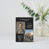 Christian Memorial Keepsake Motorcycle Chopper Visitenkarte (Stehend Vorderseite)