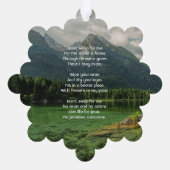 Christian Memorial Keepsake Mountain Lake  Ornament Karte (Rückseite)