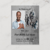 Christian Memorial Keepsake Music Jazz Band Visitenkarte (Vorderseite)