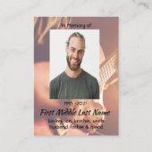 Christian Memorial Keepsake Musician Piano Guitar  Visitenkarte (Vorderseite)