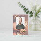 Christian Memorial Keepsake Musician Piano Guitar  Visitenkarte (Stehend Vorderseite)