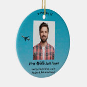 Christian Memorial Keepsake Pilot Airplane Flying Keramik Ornament (Rechts)