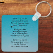 Christian Memorial Keepsake Pilot Airplane Flying Schlüsselanhänger (Rückseite)