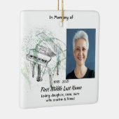 Christian Memorial Keepsake  Prayer Piano Musician Keramikornament (Rechts)