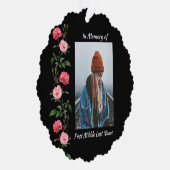 Christian Memorial Keepsake  Roses Garden Flowers Ornament Karte (Rechts)