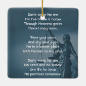 Christian Memorial Keepsake Scales Justice Law Keramikornament (Rückseite)