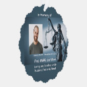 Christian Memorial Keepsake Scales Justice Law Ornament Karte (Rechts)