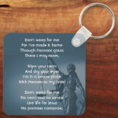 Christian Memorial Keepsake Scales Justice Law Schlüsselanhänger (Rückseite)