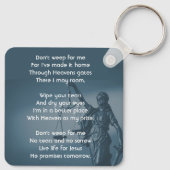 Christian Memorial Keepsake Scales Justice Law Schlüsselanhänger (Rückseite)