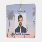 Christian Memorial Keepsake Tropical Beach Keramikornament (Links)