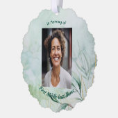 Christian Memorial Keepsake  Watercolor Foliage  Ornament Karte (Links)