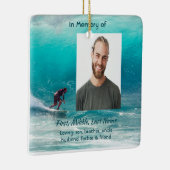 Christian Memorial Keepsake Wave Surfer Water Keramikornament (Rechts)