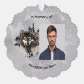 Christian Memorial Keepsake Wolf Wolves Animal art Ornament Karte (Vorderseite)