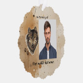 Christian Memorial Keepsake Wolf Wolves Animal Ornament Karte (Rechts)